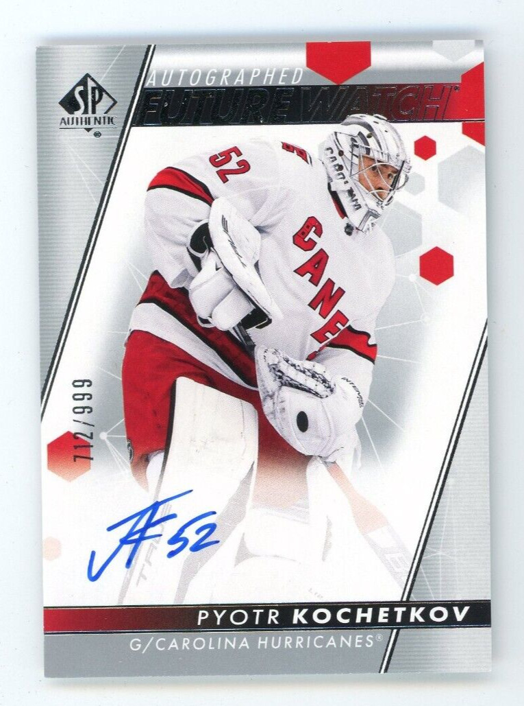 2022 Upper Deck SP Authentic Pyotr Kochetkov Auto RC Future Watch /999 Rookie SP