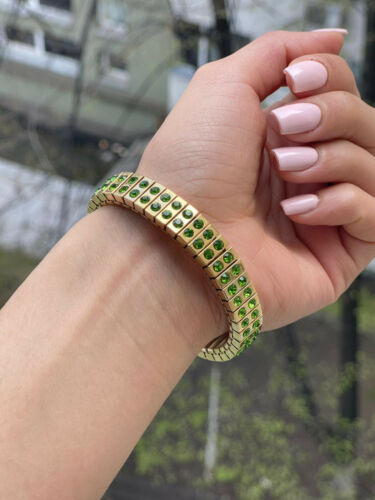 Green bracelet Bridesmaid Jewelry gift for her Maid of Honor gift Handmade Gems - Picture 4 of 12