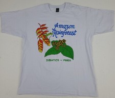 Vintage Amazon Rainforest Shirt Vtg Iquitos Peru Wildlife Nature Frog Toad 90s