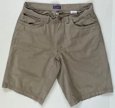 Ibex Shorts Organic Khaki Hiking Cargo Outdoors Active Flat Front Mens Size 32