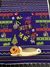 Lycra Panel 14"x20" Custom Joker Christmas Batman Harley Quinn Disney Fabric