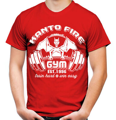 Fire Gym Herren T-Shirt | Pokemon Comic Go Nintendo Gamer Bodybuilding
