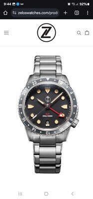 Sold out model New Zelos MAKO  300M  GMT VINTAGE BLACK 40mm Automatic Watch 