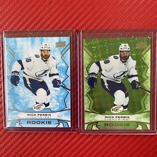 Nick Perbix RC Lot (2) Emerald Prizm + Base Lightning Rookie