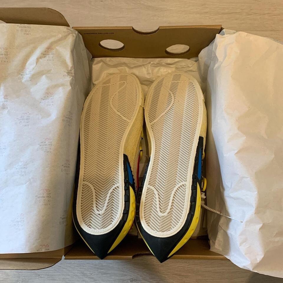 OFF WHITE X NIKE Nike Blazer Low '77 x bianco sporco rosso universitario taglia 8 5