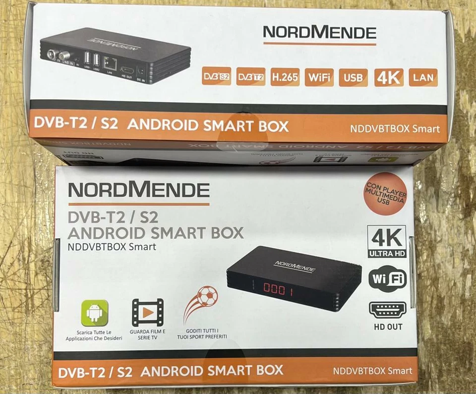 Decoder digitale terrestre 4K DVB-T2/S2 Nordmende ANDROID NDDVBTBOX SMART BOX - Immagine 2 di 2