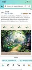 Fairy Woodland Tale Backdrop 7ft x 5ft Enchanted forest Spring Butterfly