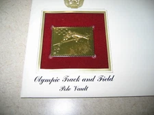 1991 Olympic Game Track Field Pole Vault replica Gold Stamp FDI FDC Golden