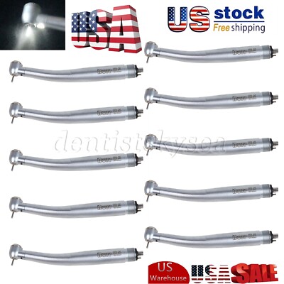 UDM Dental LED high speed handpiece Fiber Optic E-generator Turbine 4 HOLE