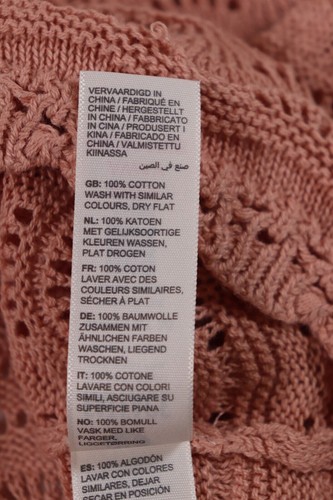 FAT FACE CROCHET VIENNA COTTON KNIT V-NECK BLOUSE TOP - PINK 972511 - WOMEN UK12 - Picture 14 of 17