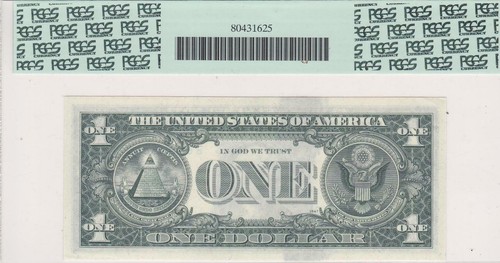 Ink Smear on Face Error $1 Note PCGS 63 PPQ Choice New Fr 1908-B 1974 FRN - Picture 2 of 2