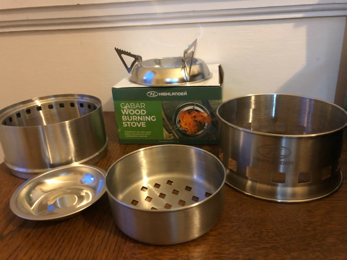 HIGHLANDER CABAR WOOD BURNING STOVE SOLID FUEL BURNER MULTIFUEL CAMP  SURVIVAL | eBay