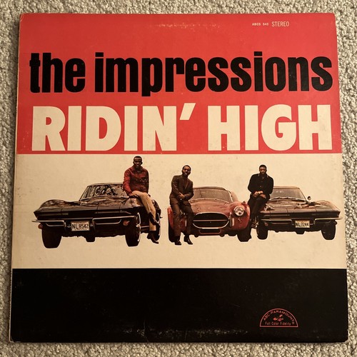 THE IMPRESSIONS - Ridin’ High - VG+ Vinyl LP - 1966 ABCS-545 Curtis Mayfield