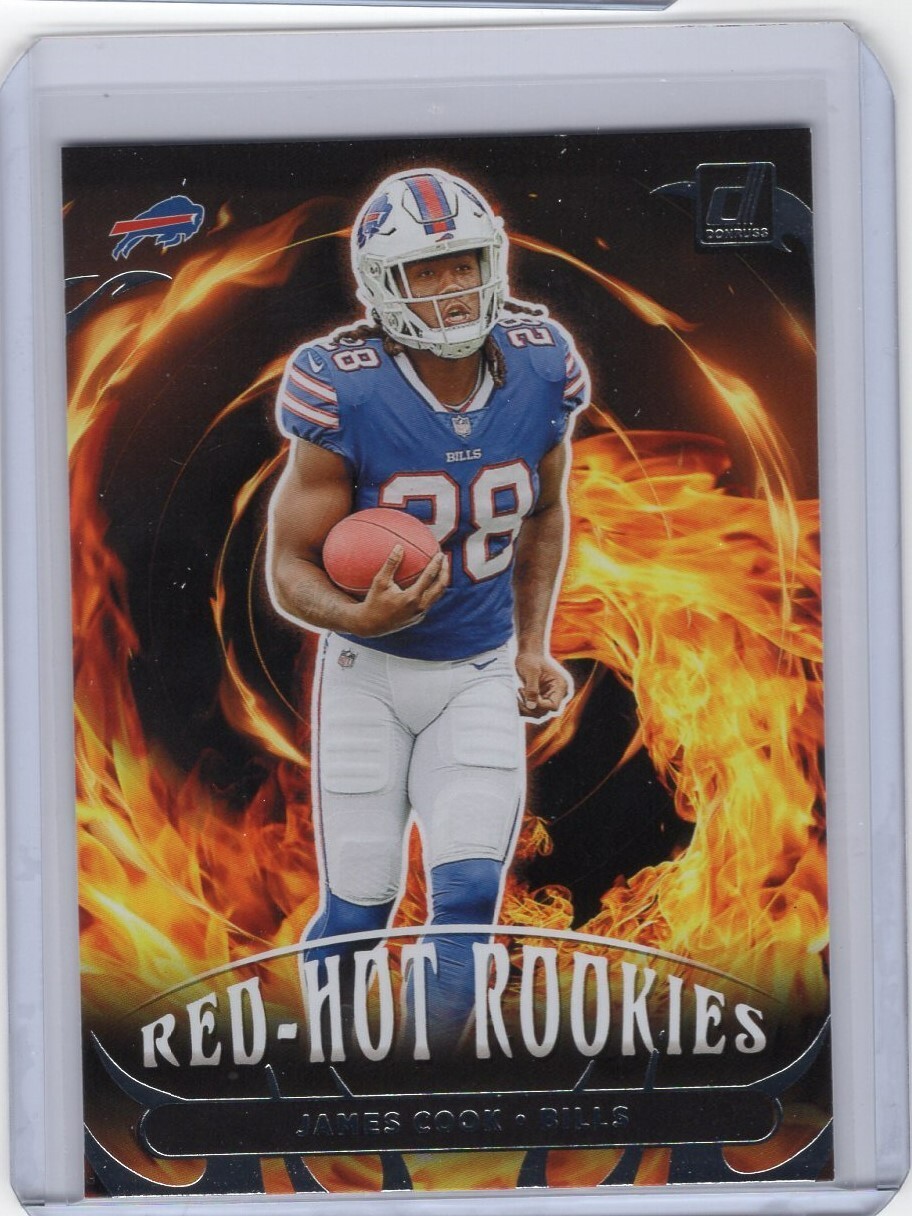 2022 Donruss Red-Hot Rookies James Cook RC Rookie RHR-6 Buffalo Bills
