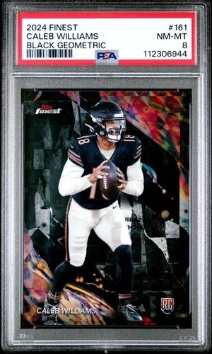 CALEB WILLIAMS 2024 TOPPS FINEST BLACK GEOMETRIC #17/20 PSA 8