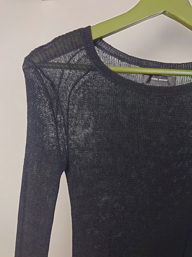 Saltador Isabel Marant Negro Delgado Semi Transparente Lino Ligero Talla UK 8 - Imagen 3 de 11