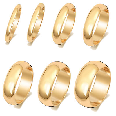 Wedding Band/Ring 9ct Carat Yellow Gold Men/Ladies 2mm D Shape UK