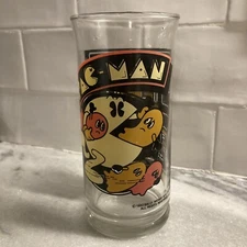 Vintage PAC-MAN Drinking Glass 1982. Bally Midway Mfg. Co. GREAT CONDITION!