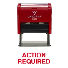 Action Required Office Self Inking Rubber Stamp