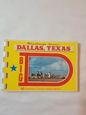 Mirro-Krome Greetings From Dallas Texas Big D Mini Postcard Spiral Bound