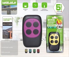 Telecomando Universale WOLULU AS-51606 Rolling Code 4 Canali Cancelli Garage