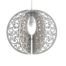 Lampadario a sospensione design globo floreale stile liberty. Artigianale