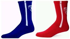 Under Armour Crew Socks Medium 4-8.5 Blue White Red UA Baseball Athletic New