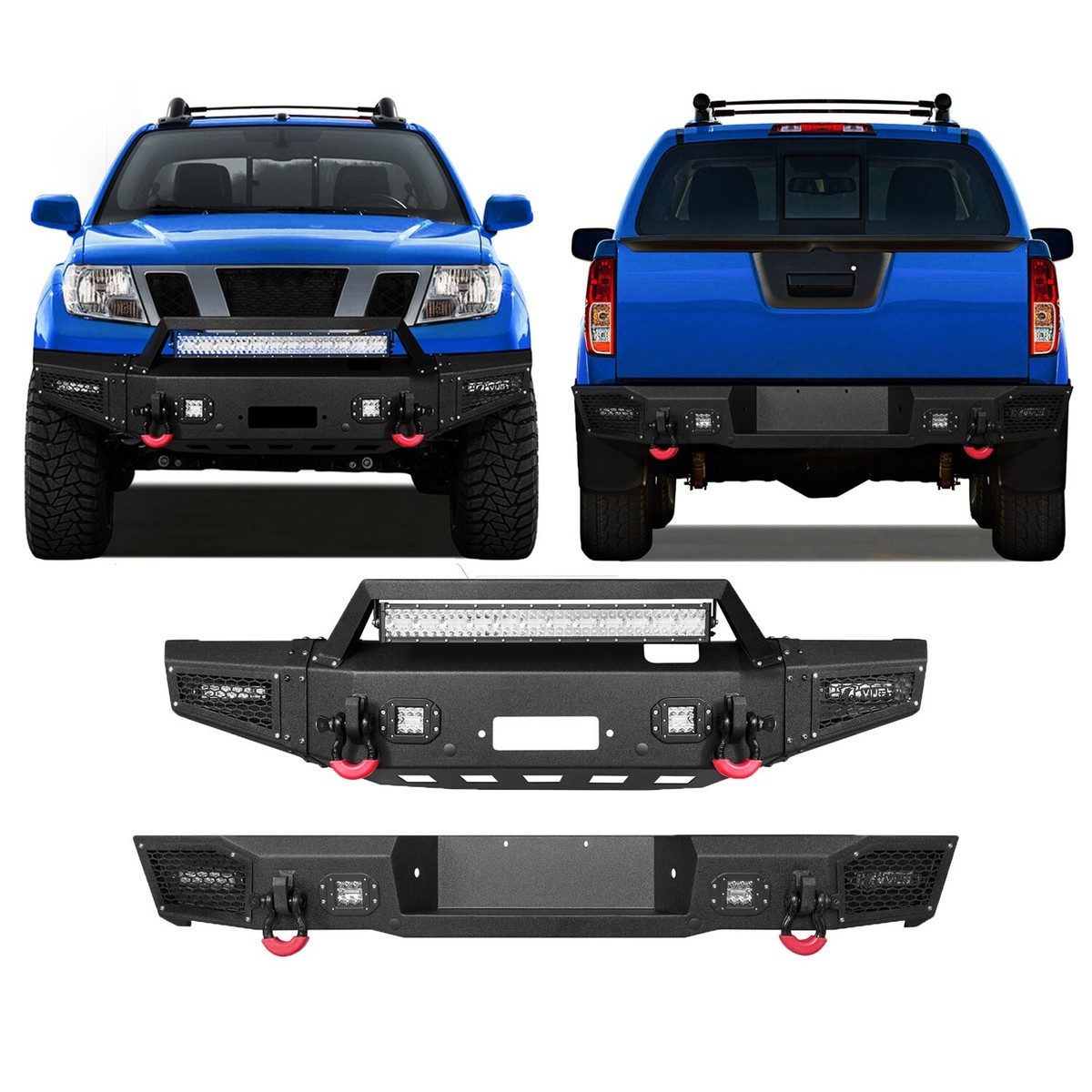 Vijay For 05-2021 Nissan Frontier Steel Front/Rear Bumper W/Winch