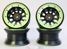2.2 Truck Rims Wheels Rock CRAWLER Beadlock Wheels -Set Of 4- GREEN