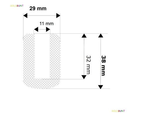 1 osłona przeciwwiatrowa do mikrofonu z pianki Windscreen Windshield 38x29 32x11 mm - Zdjęcie 3 z 3