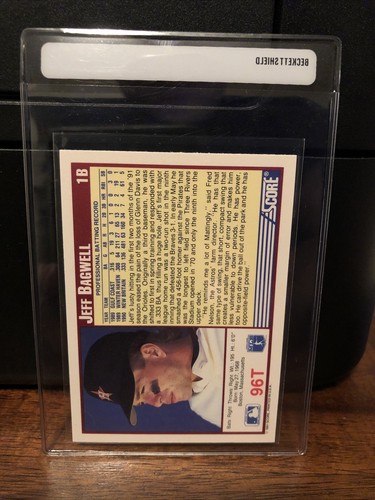 1991 Score Traded Jeff Bagwell Rookie Baseball Card #96T Nuovo di zecca SPEDIZIONE GRATUITA - Foto 2 di 3