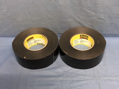 2 NEW Scotch FLSCA-NY-4104A Black Solvent Resistant Masking Tape 2  X 60 yrds