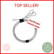 Garage Door Cable for 7 ft Door – 8 ft 6 in Long, Heavy-Duty 304 Steel Galvanize