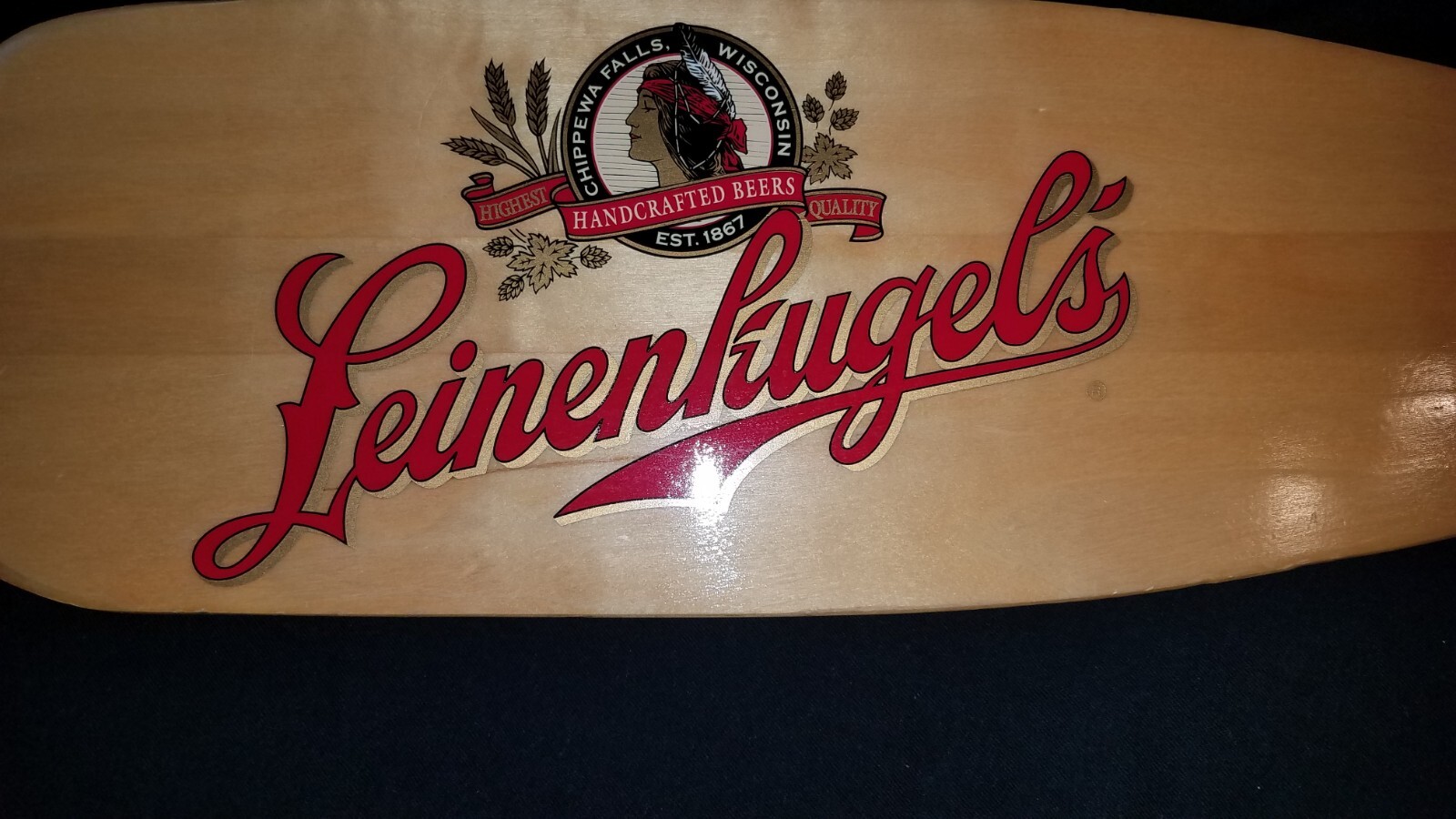 Leinenkugel's Beer Canoe Paddle "The Legend Of The North Woods Wood" bar sign eBay