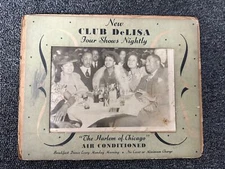 1945 African American Club DeLISA Photo Black Men & Women Harlem Chicago PARTY