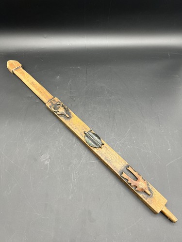 Stelo pipa 26" nativi americani Lakota Sioux cervo, tartaruga, testa di bufalo effigie