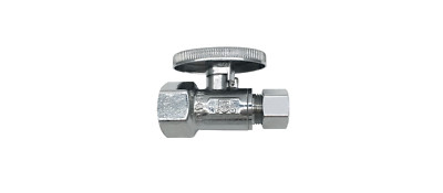 1/2 in. FIP Inlet x 3/8 in. O.D. Compression Outlet Quarter-Turn Straight Valve