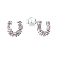 s.Oliver Jewel Children and Teens Earrings Silver Horseshoe Zirconia 2032588