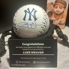 Rawlings Autographed Baseball Luke Weaver New York Yankees Fanatics Authentic