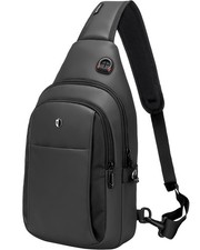 Sling Bag for Men, Anti Theft Crossbody Bag with Lockable Zipper, Water Resis...