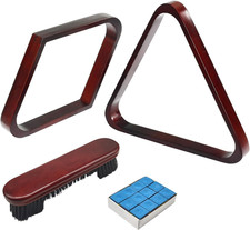 Solid Wood Pool Ball Triangle Rack - 2-1/4" Table Holder for Perfect Positioning