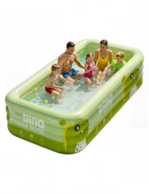 120'' Large Inflatable Pool for Kids & Family, 4-Layer Thickened Blow Up Green