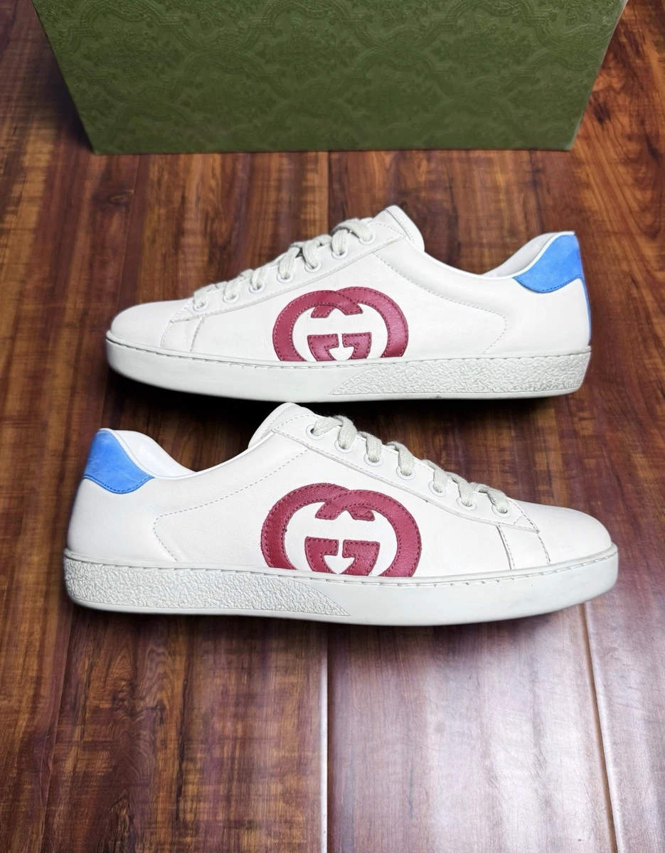 Gucci Ace Interlocking G - White Red Blue for sale | eBay