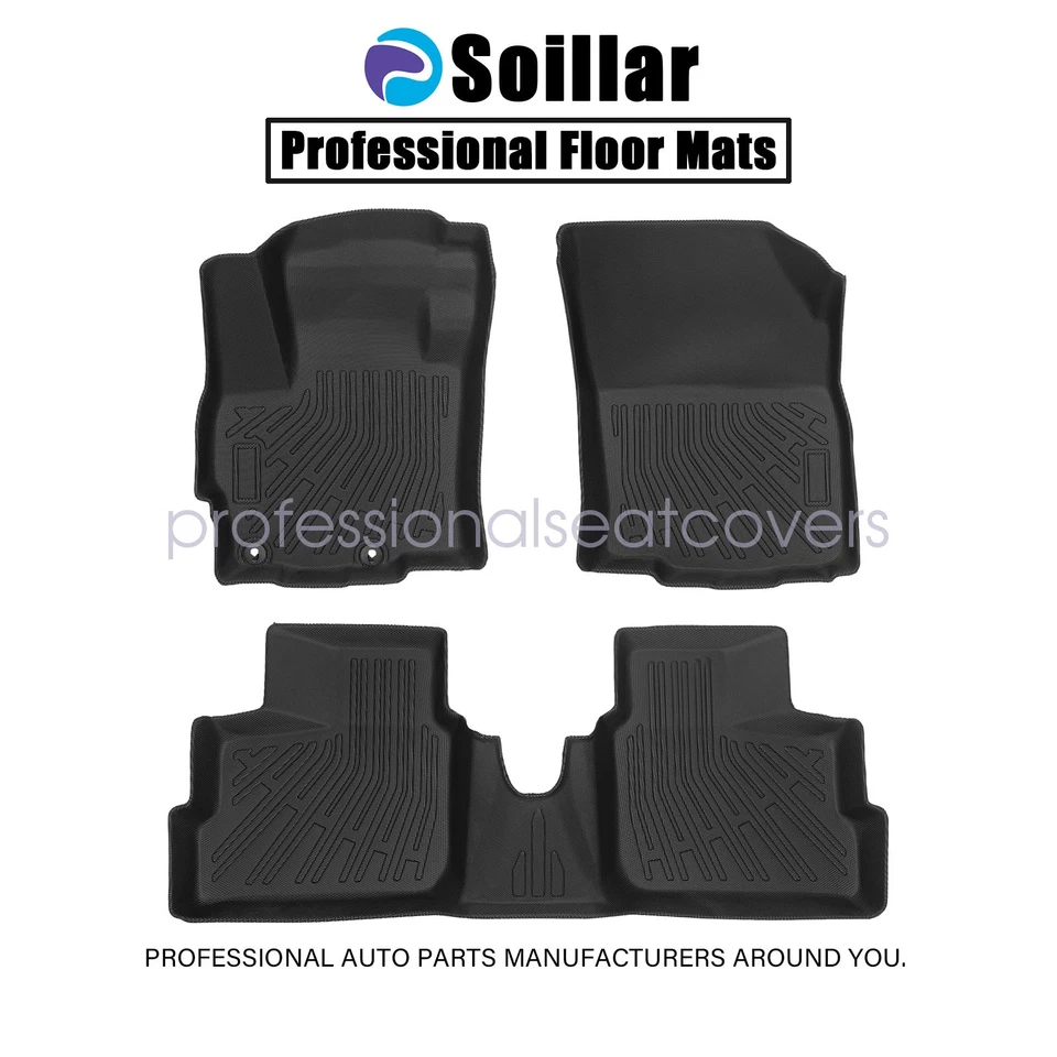 Alfombrillas forro negras 3x para Mitsubishi Mirage Hatchback TPE 3D 2014-2020 2 filas Foto 2 de 4