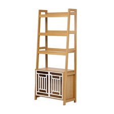 Dog Crate Kennel Furniture Ladder Bookshelf Wood Display Shelves Bookcase H76"