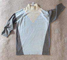 EXPRESS Brand New With Tags Blue Gray Cream Color Block  Shift Sweater Dress XL
