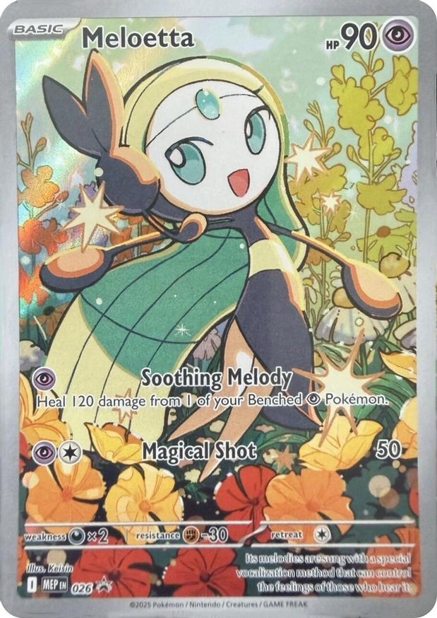 Pokemon Meloetta (26/77) Mega Evolution Promo LP HOLO