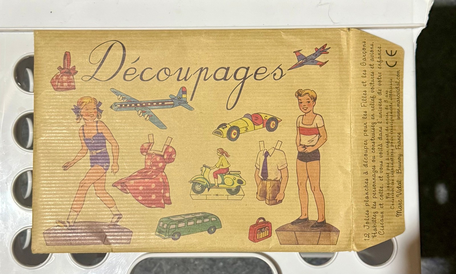 Marc Vidal Decoupage Paper Dolls from France - 12 Sheets New in package