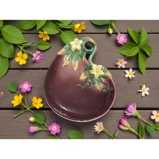 Fitz and Floyd Classics Gardenening Gourmet Collection Eggplant Canape Plate 