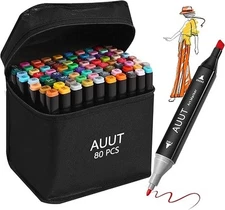 AUUT Art Marker 80 Colours for Kids Sketching Adult Coloring